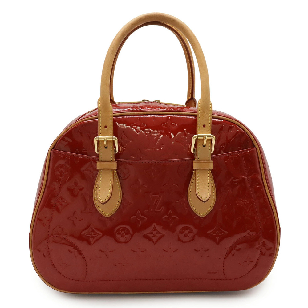 LOUIS VUITTON Monogram Summit Drive Handbag Enamel Pomme Amour Red
